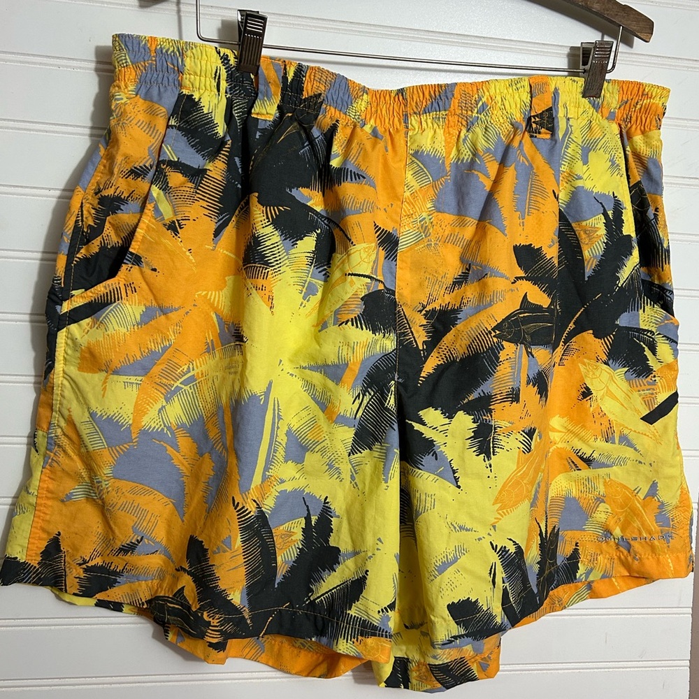 Columbia PFG Swim Trunks Men's Psychedelic XL Performance Fishing Gear